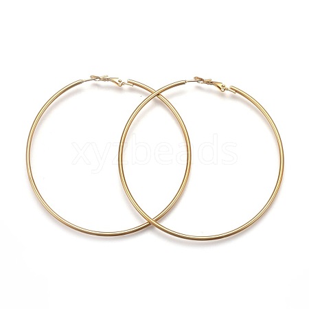 201 Stainless Steel Hoop Earrings EJEW-F188-24G-E-1