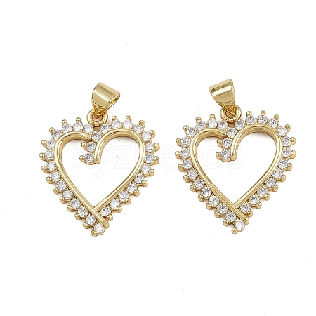 Brass Micro Pave Cubic Zirconia Pendants ZIRC-I367-12G-02-1