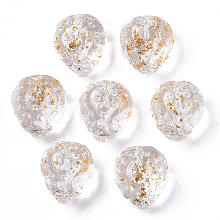 Transparent Spray Painted Glass Beads GLAA-R215-01-B09-1