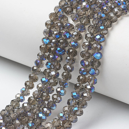 Electroplate Glass Beads Strands EGLA-A034-T6mm-I10-1