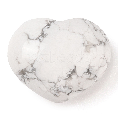 Natural Howlite Love Heart Stone G-I367-03J-1