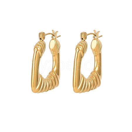 Elegant European Style Stainless Steel Gold-Plated Women's Earrings WS1374-3-1