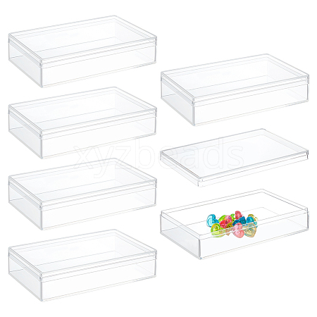 Rectangle Transparent Acrylic Storage Boxes CON-WH0092-50-1