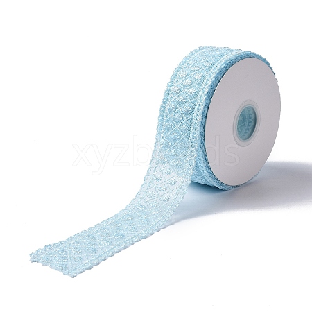 10 Yards Polyester Lace Trim Ribbon OCOR-C004-06G-1