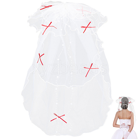 Organza ABS Pearl Wedding Veil OHAR-WH20020-05A-1