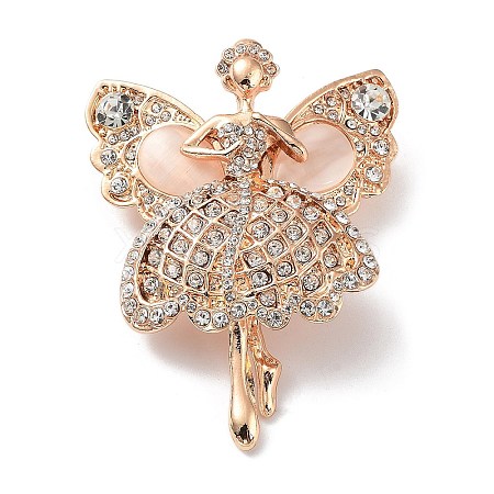 Alloy Pave Rhinestone Brooch JEWB-M035-08KCG-02-1