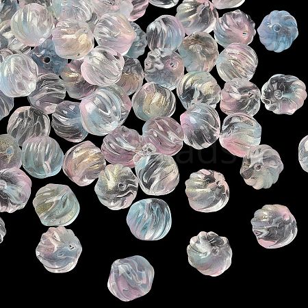 Two-tone Transparent Glass Beads GLAA-H041-02H-1