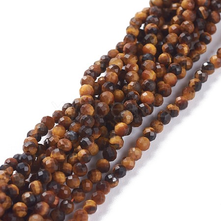 Natural Yellow Tiger Eye Beads Strands G-A026-A15-3mm-1