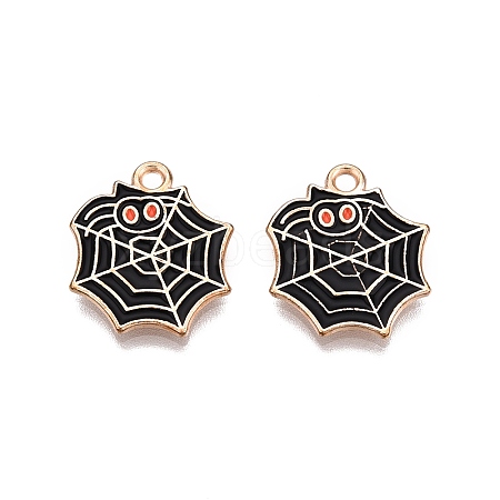 Halloween Theme Alloy Enamel Pendants PALLOY-N176-35-RS-1