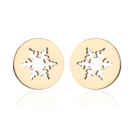 Christmas 304 Stainless Steel Stud Earrings WGE2D60-05-1