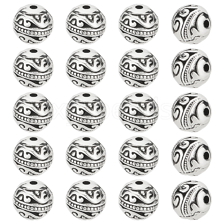 20Pcs Tibetan Style Alloy Beads TIBE-LP0001-06-1