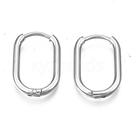 Tarnish Resistant 201 Stainless Steel Huggie Hoop Earrings STAS-S103A-33P-1