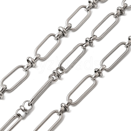 304 Stainless Steel Rectangle Link Chains CHS-Z007-22P-1