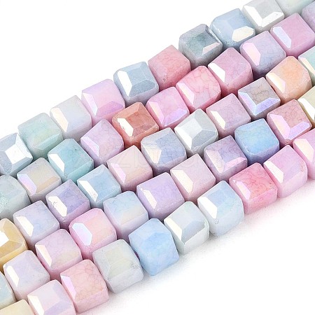 Anti-Tarnish Electroplate Glass Beads Strands GLAA-T025-4mm-10M-1
