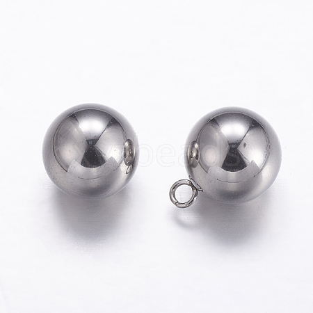 Tarnish Resistant 201 Stainless Steel Sphere Charms STAS-K146-048-10mm-1