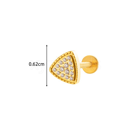 Titanium Alloy Micro Pave Cubic Zirconia Cartilage Earrings WGCFBAF-07-1