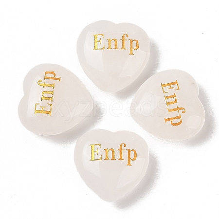 Natural Quartz Crystal Heart Engraving MBTI Figurines Statues for Home Office Desk Decorations X1-G-K353-05N-1