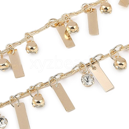 Handmade Brass & Rhinestone Chains CHC-Z001-12KCG-02-1