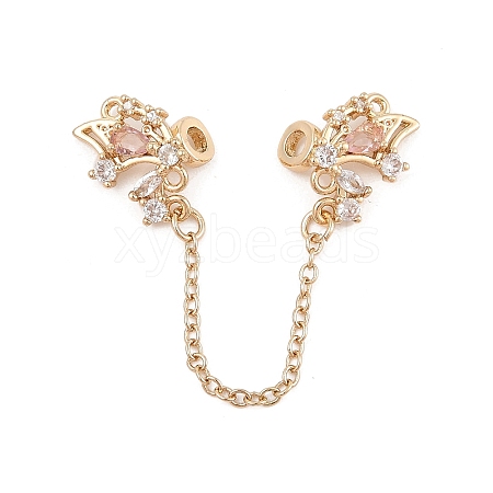 Rack Plating Brass Micro Pave Cubic Zirconia Beads KK-F879-17G-1