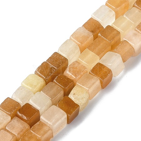 Natural Golden Silk Jade Beads Strands G-C135-E01-01-1