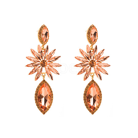 Sparkling Geometric Earrings with Alloy and Colorful Rhinestones for Women's Party Look ST6229480-1