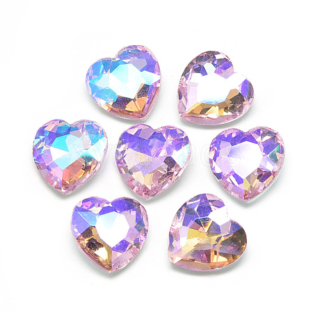 Pointed Back Glass Rhinestone Cabochons RGLA-T015-12mm-01-1