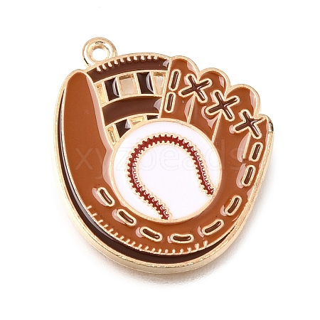 Baseball Alloy Enamel Pendants AL-CBA2166-01G-06-1