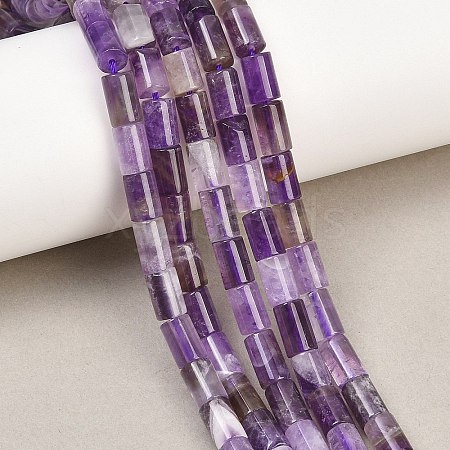 Natural Banded Amethyst Beads Strands G-F832-B04-01B-1