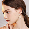 16Pcs 2 Styles Brass Clip-on Earring Findings KK-SC0006-64-4