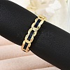 Brass Micro Pave Cubic Zirconia Open Cuff Rings for Women RJEW-R011-01G-03-3