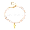 Alloy Cross Charm Bracelets BJEW-JB12323-03-2