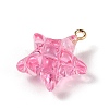 Transparent Resin Pendants RESI-Z016-02D-LG-2