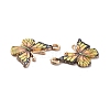 Light Gold Alloy Enamel Pendants ENAM-G210-02LG-09-3