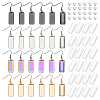 DIY Blank Rectangle 304 Stainless Steel Dangle Earrings Making Kit DIY-PH0022-95-1