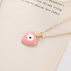 Bohemian Vintage Evil Eye Heart-shaped Alloy Enamel Pendant Lockbone Necklaces for Women SH6817-2-1