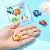 8Pcs 8 Colors Handmade Lampwork Pendants LAMP-YW0004-33-5