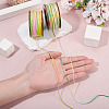 2 Rolls 2 Colors Segment Dyed Round Polyester Twisted Cords OCOR-TA0003-65A-6