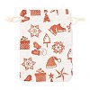 Christmas Theme Cotton Fabric Cloth Bag X-ABAG-H104-B13-3
