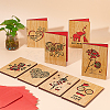 CRASPIRE Rectangle with Pattern Wooden Greeting Cards DIY-CP0006-75F-6