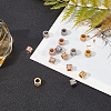 15Pcs 3 Colors Stainless Steel Textured Beads STAS-UN0021-01-3