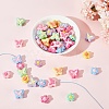 48Pcs 12 Styles Plating Acrylic Beads OACR-AR0001-27-4
