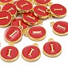 Golden Plated Alloy Enamel Charms ENAM-S118-03I-4