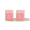 Rack Plating Brass Enamel Beads KK-B060-04G-05S-2