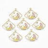 Alloy Enamel Pendants X-ENAM-S122-012-NR-2