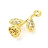 Rack Plating Brass Micro Pave Cubic Zirconia Pendants KK-S396-48G-2