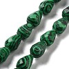 Synthetic Malachite Beads Strands G-P520-B17-01-1