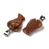 Synthetic Goldstone Pendants G-B127-10P-01-2