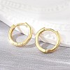 Brass Huggie Hoop Earrings EJEW-F245-06G-1