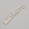 925 Sterling Silver Cable Chains with Faceted Column Beaded STER-TAC0002-04-2