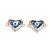 Alloy Enamel Blue Evil Eye Links Connector Charms with Resin ENAM-N071-03A-G-1